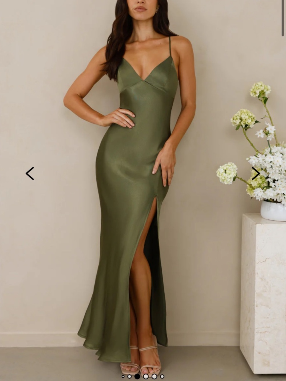 Hello Molly Sophia Satin Midi Dress